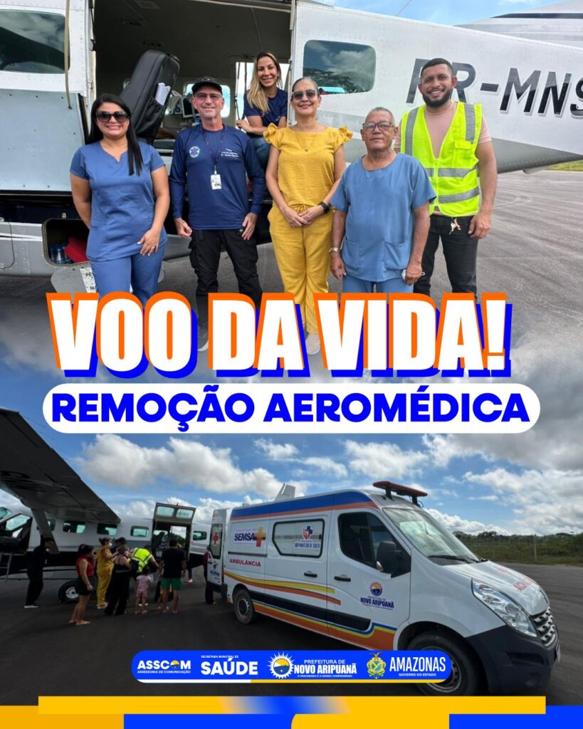 🚁 Missão pela Vida: Remoção Aeromédica em Novo Aripuanã 🏥 Nesta quinta feira 30/04, A Prefeitura Municipal de Novo Aripuanã em uma ação conjunta com a Secretaria Municipal de Saúde eo Governo do estado do Amazonas realizou mais uma remoção aeromédica. Diante da complexidade clínica, a agilidade no transporte torna-se o diferencial entre a espera e a cura. Por isso, garantimos a transferência imediata de uma paciente para a capital do estado, visando: • 🩺 Cuidados Especializados: • ⁠👨‍⚕️Acesso a tecnologias e equipes de alta complexidade. • 🔬 Diagnóstico de Precisão: Agilidade em exames laboratoriais e de imagem avançados. • 🛡️ Segurança Assistida: • 🚐⁠ Monitoramento integral durante todo o trajeto aéreo. Compromisso Inabalável com o Povo 🤝 Não medimos esforços para garantir que cada cidadão novo aripuanense receba o suporte necessário no momento de maior vulnerabilidade. Prefeitura Municipal de Novo Aripuanã💙 O progresso é o nosso compromisso💛 #Saúde novo Aripuanã #VooDaVida #ResgateAeromédico